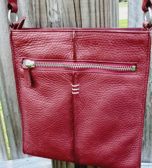Ellington Bags Ellington Red Leather Crossbody Poshmark